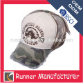 5 panels camouflage cap with printing